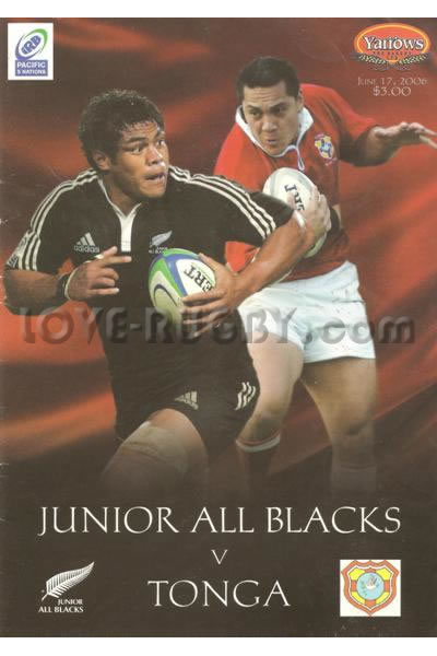 2006 Junior All Blacks v Tonga  Rugby Programme